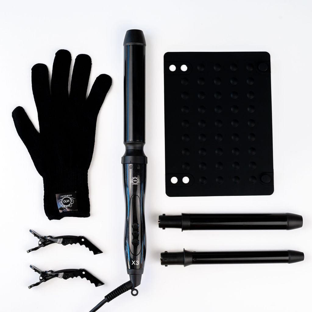 H2D curling wand professional styling kit contents