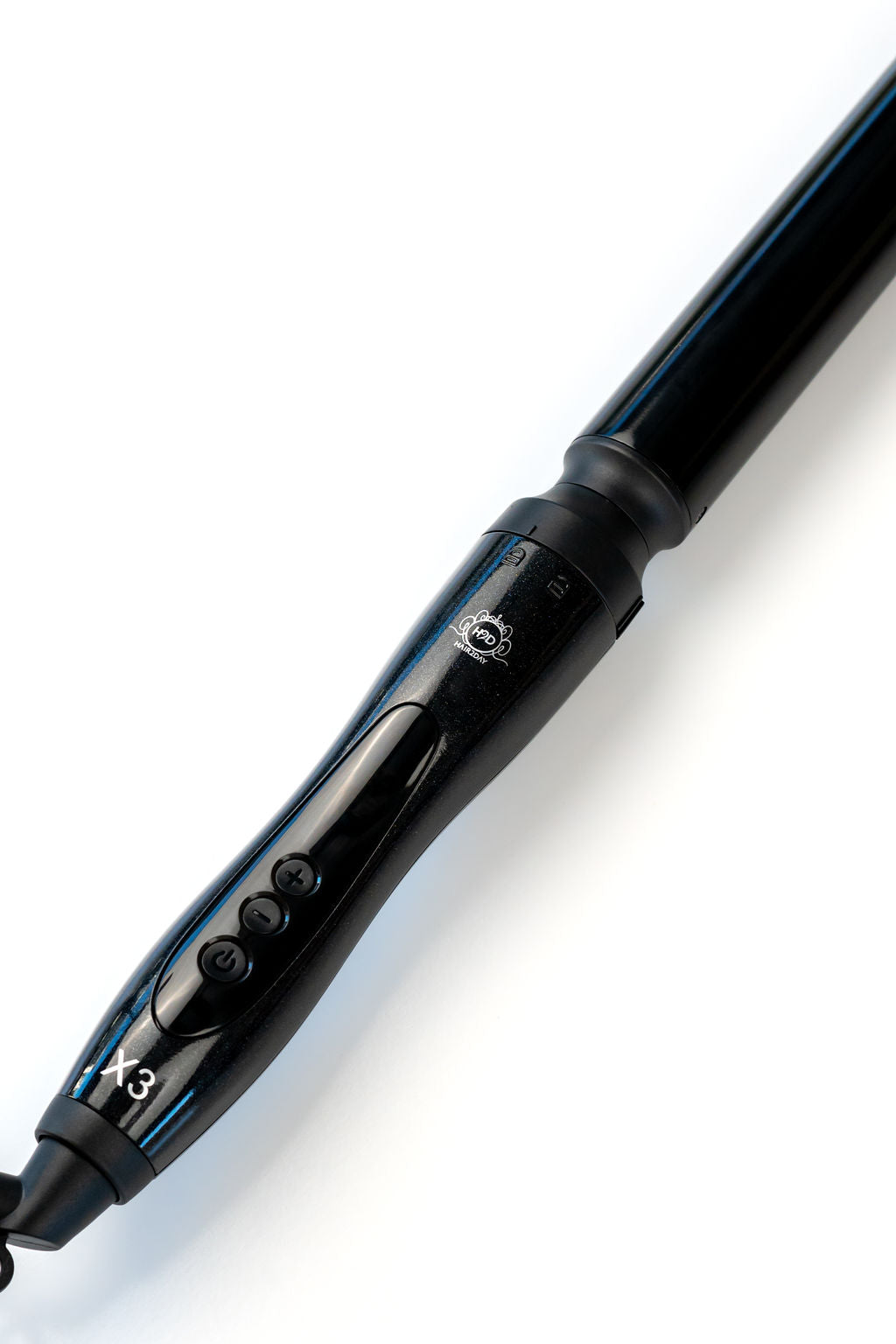 H2D curling wand LCD temperature display close-up