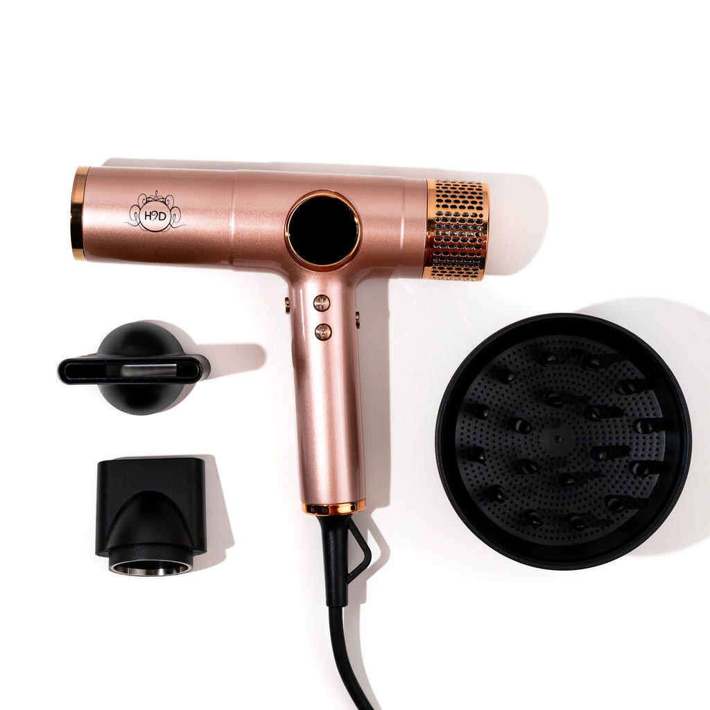 H2D Pro Dynamic 2000W professional hair dryer in rose gold