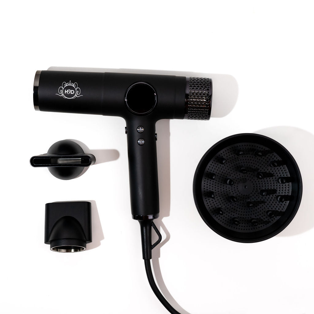 H2D Pro Dynamic 2000W professional hair dryer in black