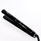H2D Glossy Black Linear II professional hair straightener with ceramic plates