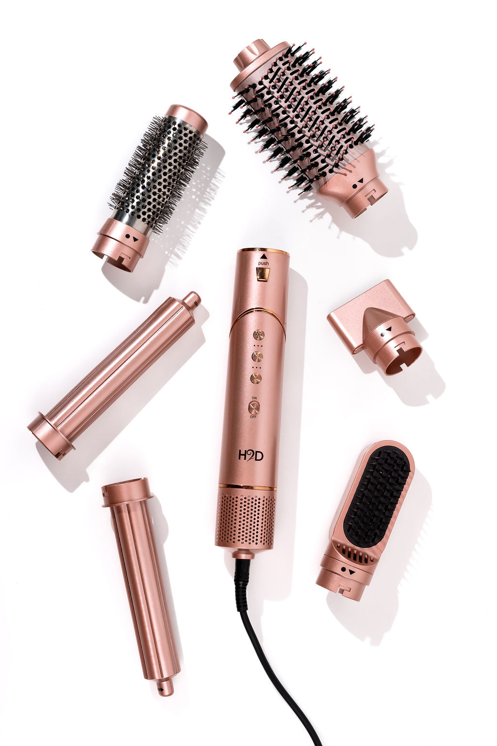 Ultra Styler curling barrel in use on blonde hair