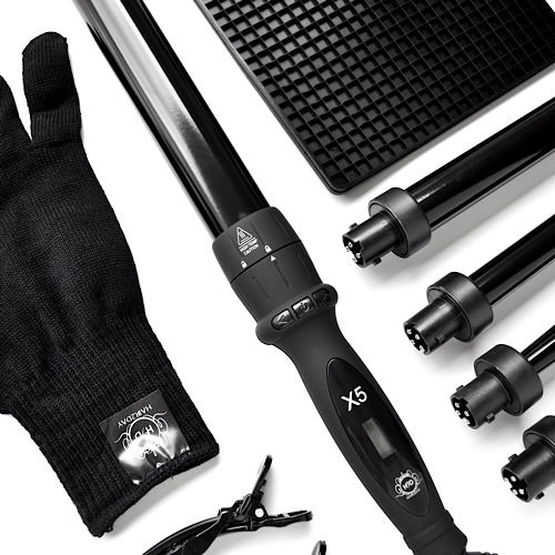 H2D curling wand LCD temperature display close-up